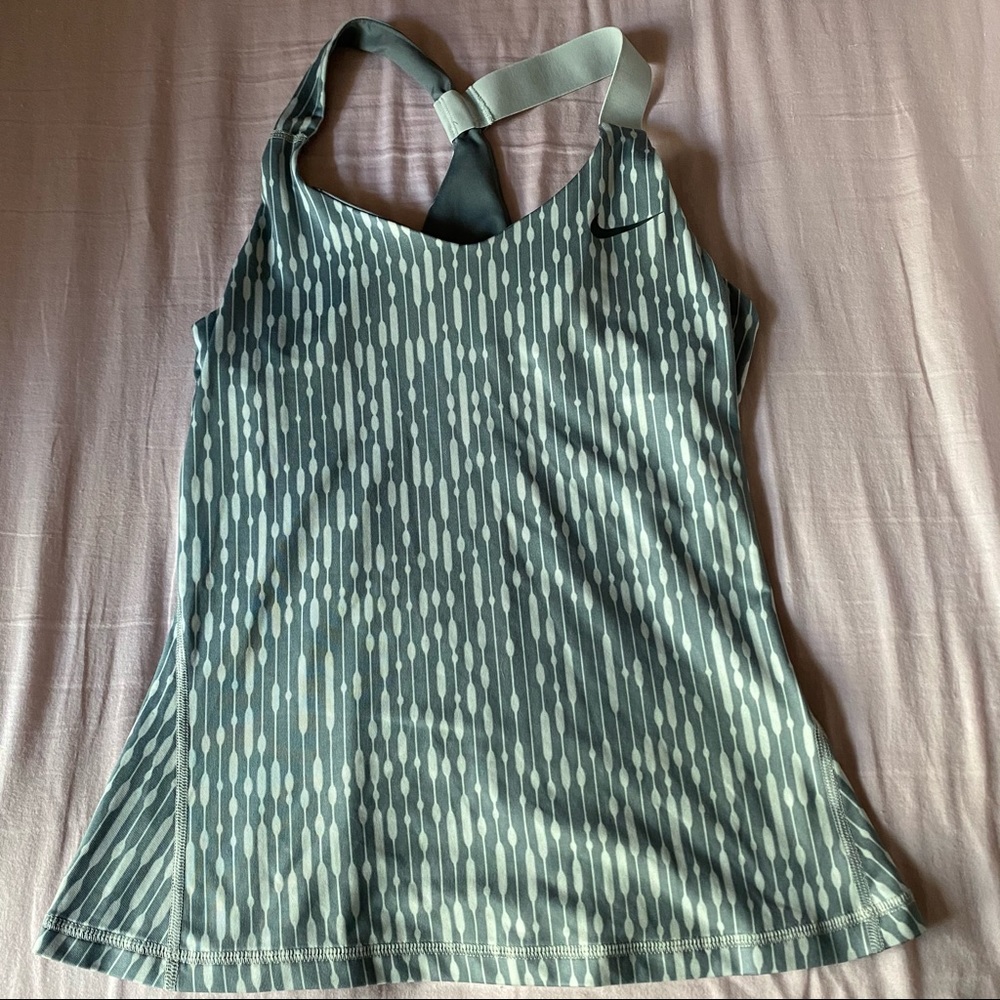 Gray Nike Tank Top with Built-In Bra